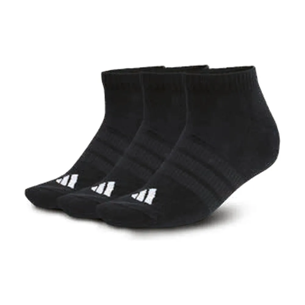 Calcetas Adidas Essentials Low Negras (3 pares) — vista principal