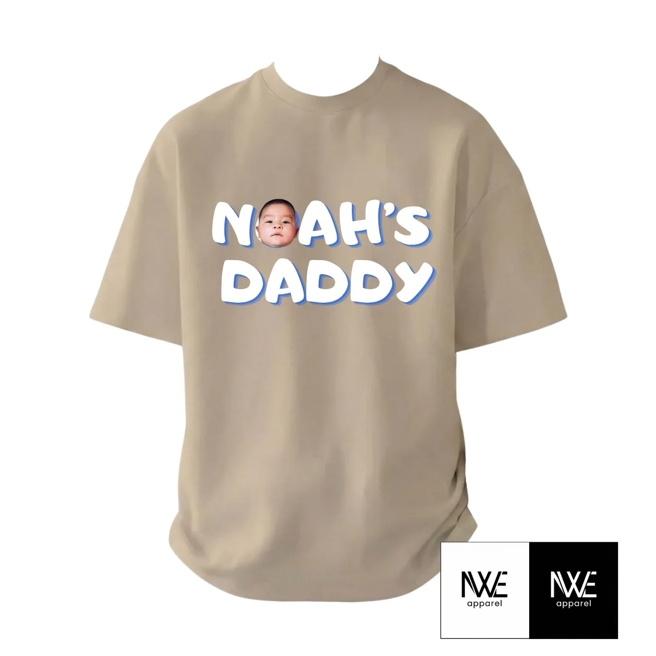 Playera Noah's Daddy Mamado Como Papi Oversize — diseño "Noah's Daddy"