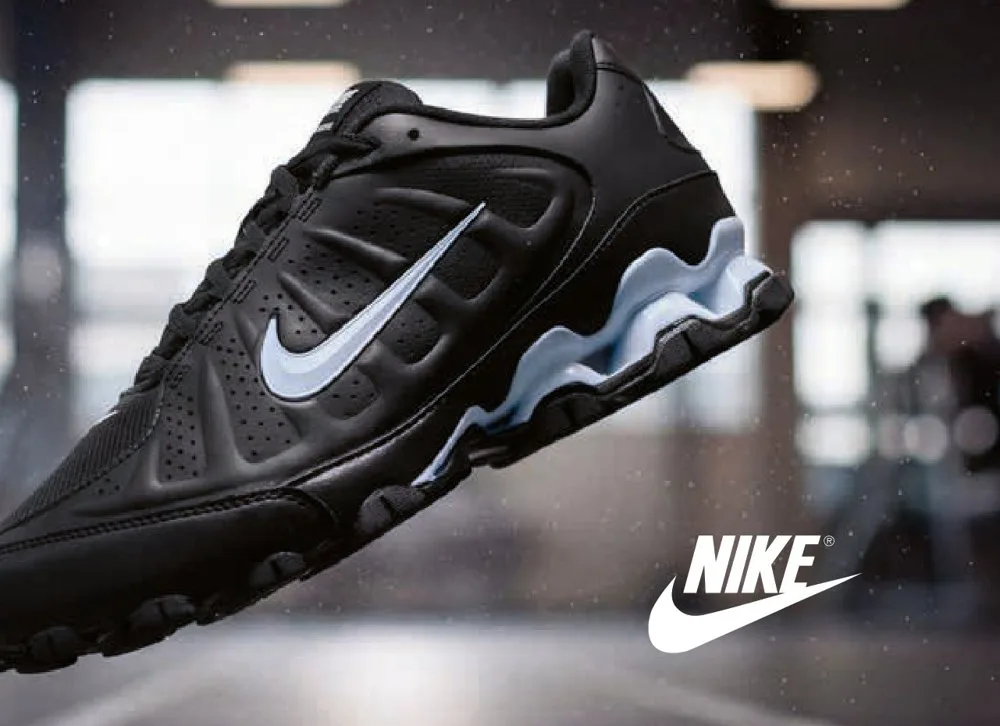 Tenis Nike Reax 8 Negro con Azul para Caballero — vista principal