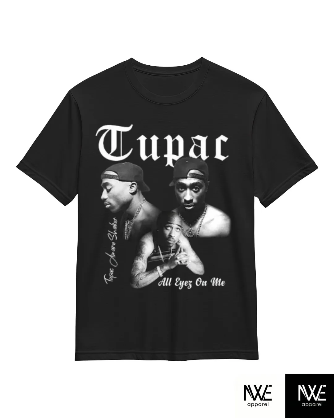 Playera Tupac All Eyez On Me Oversize — diseño de Tupac "All Eyez On Me"