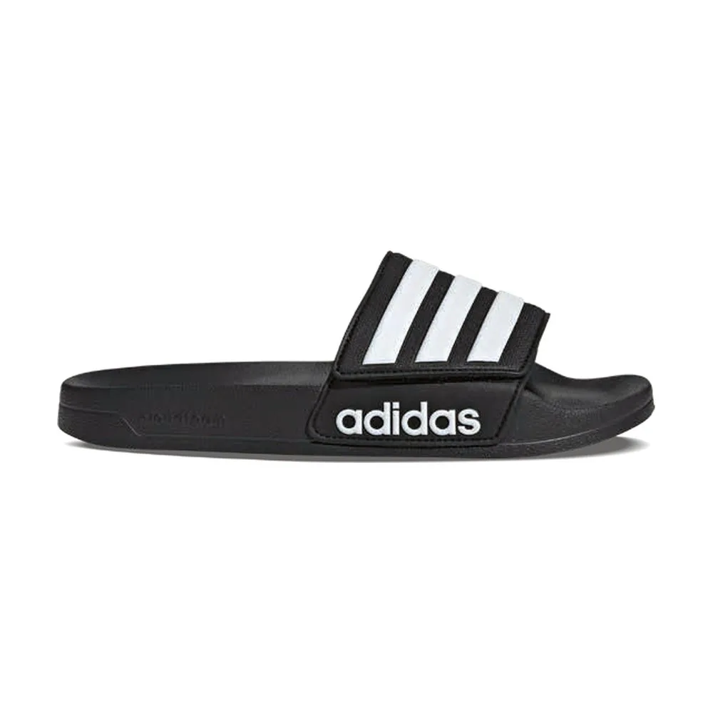 Sandalia Adidas Adilette Shower Velcro Negro con Blanco Unisex — vista principal