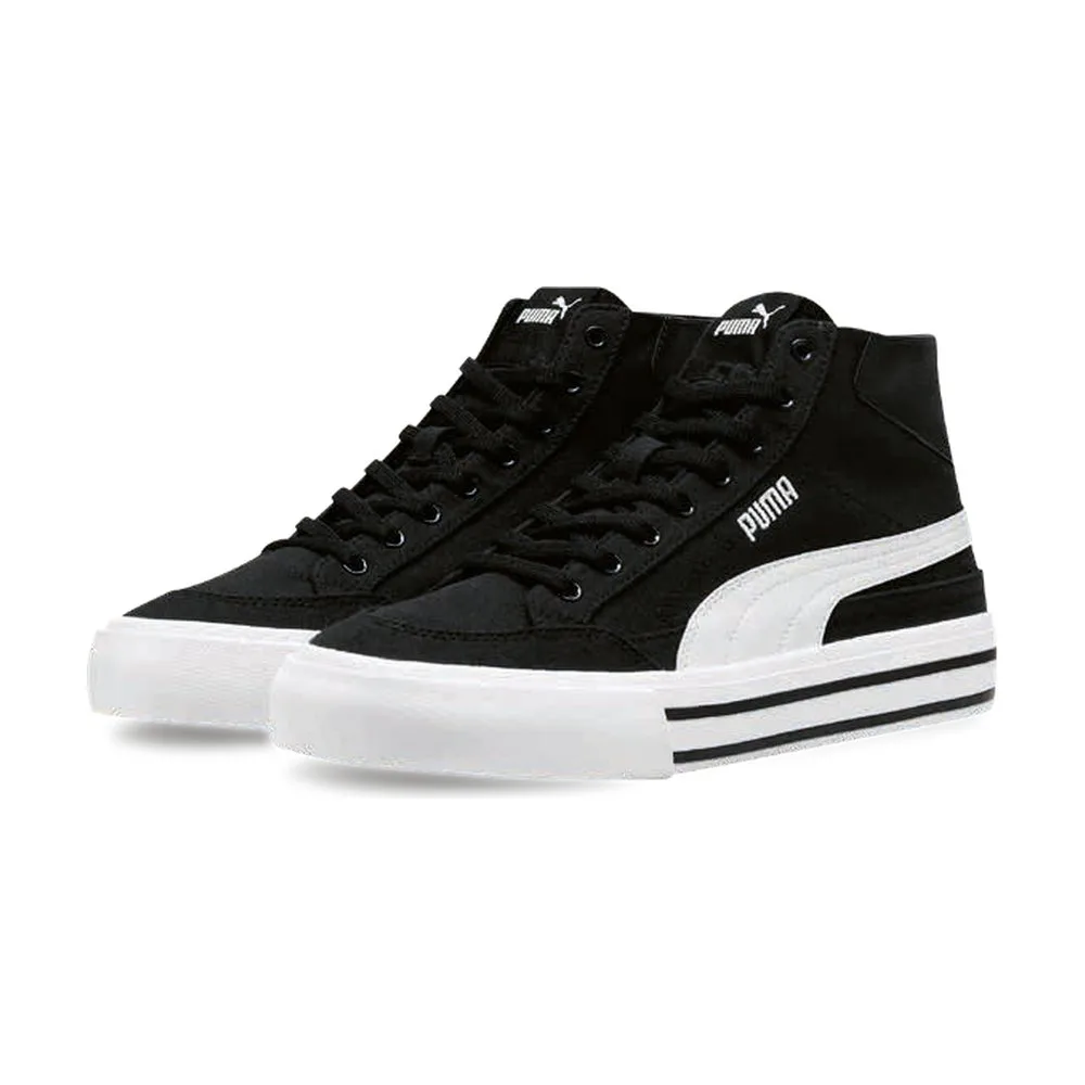 Tenis Puma Court Classic Vulc Mid FS Negro con Blanco Unisex — vista principal