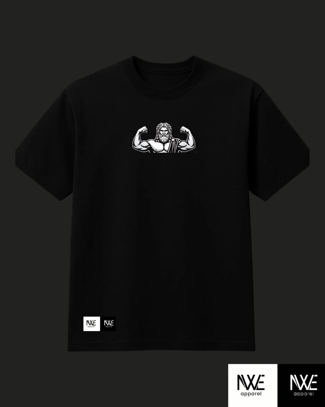Playera Cerebro Programador Oversize — detalle frontal con logo de atleta