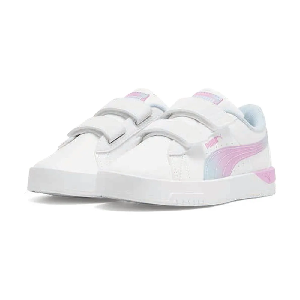 Tenis Puma Jada Classic Faded Glow V Blanco con Rosa para Niños — vista principal
