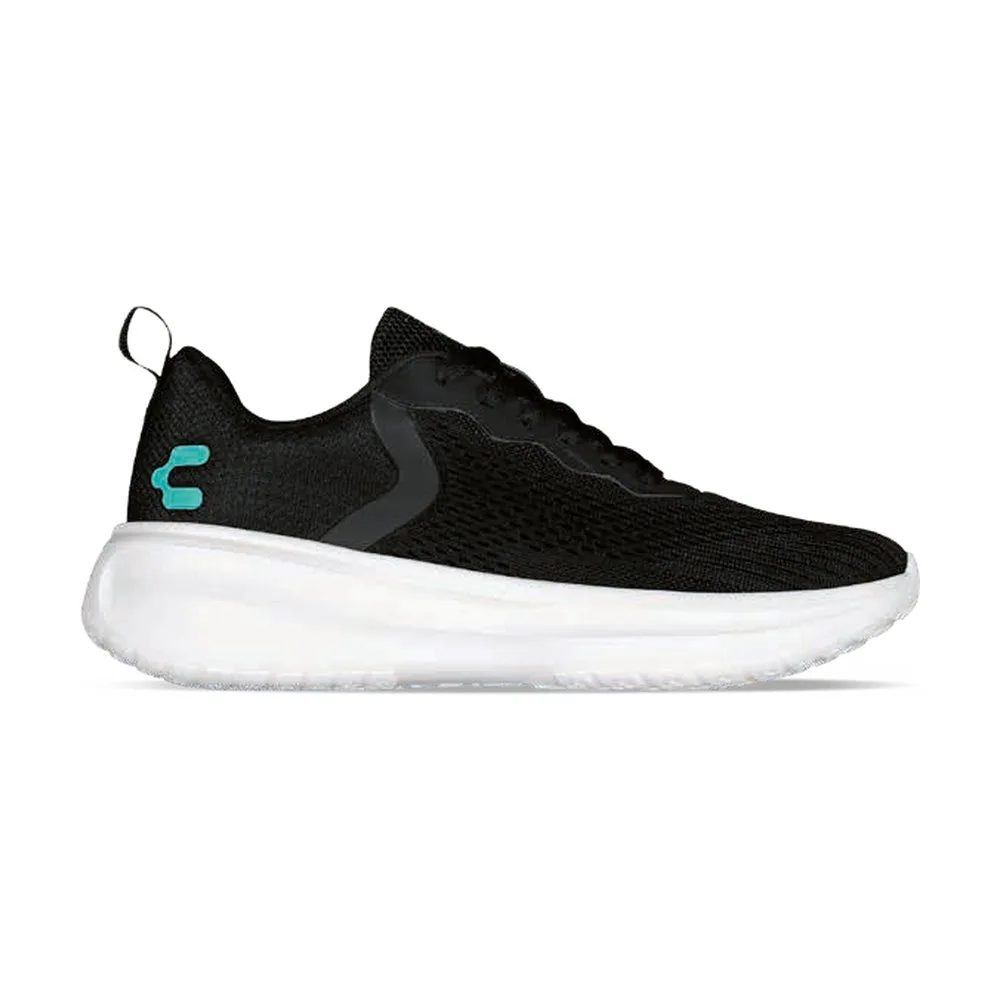 Tenis Charly Running Negro con Turquesa para Dama — vista principal