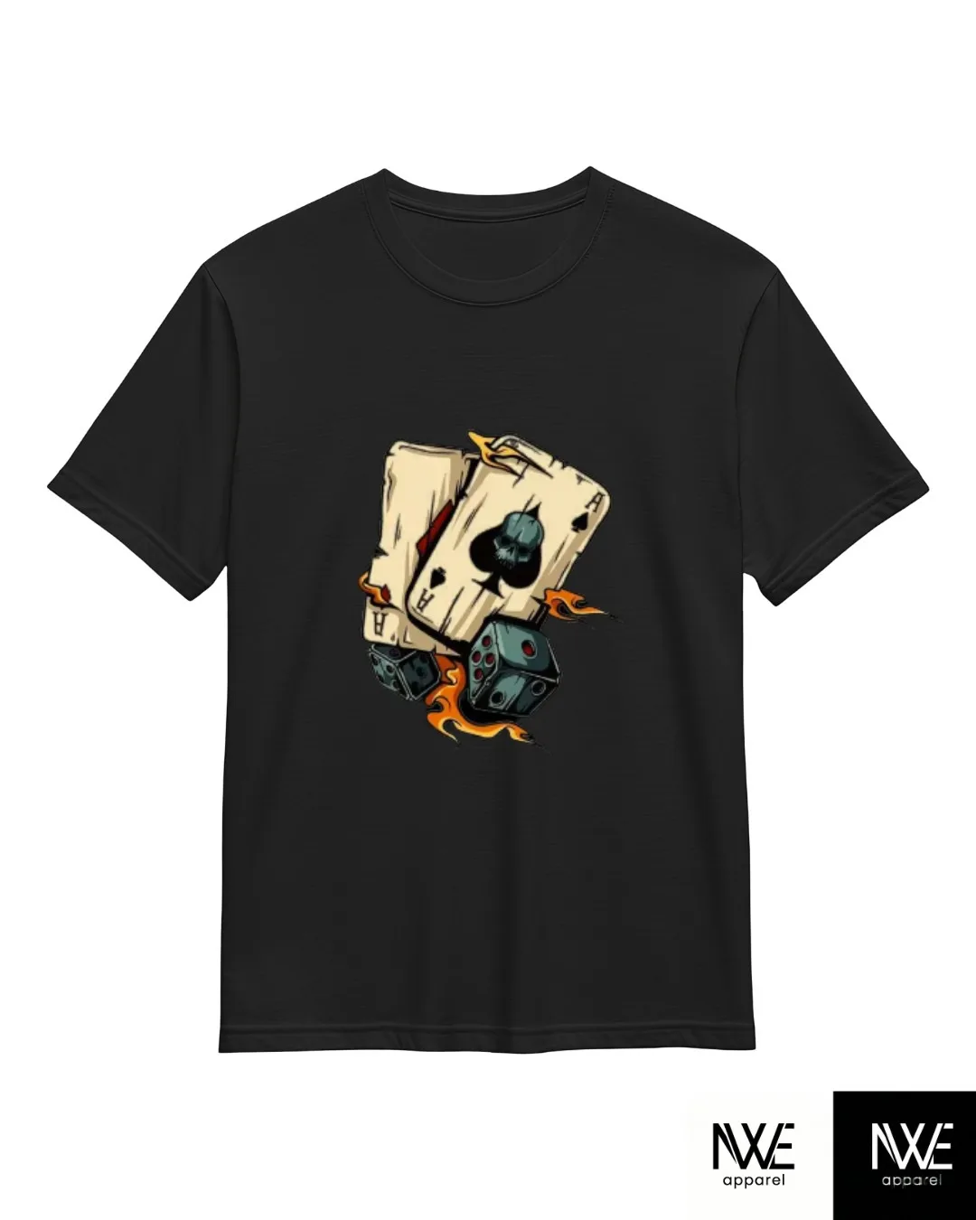 Playera As y Dados Oversize — diseño de un as de picas con dados