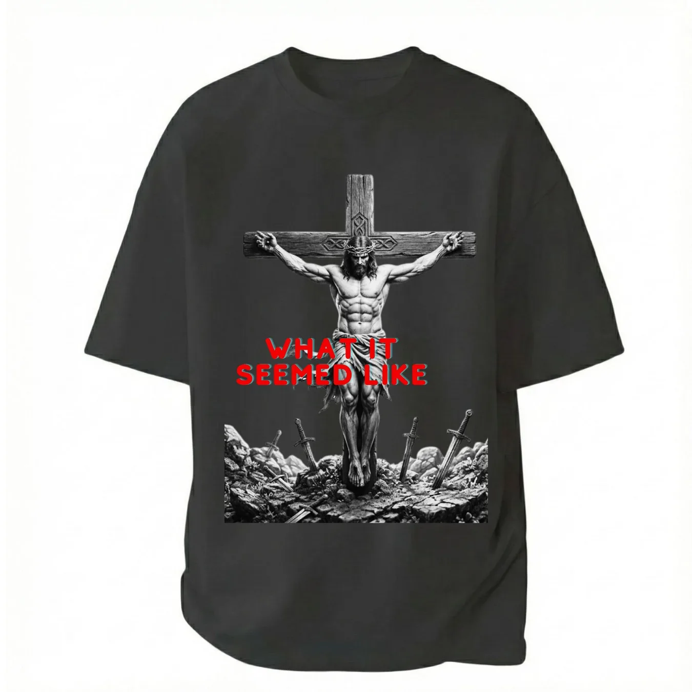 Playera What It Seemed Like Oversize — vista alterna del diseño "What It Seemed Like"