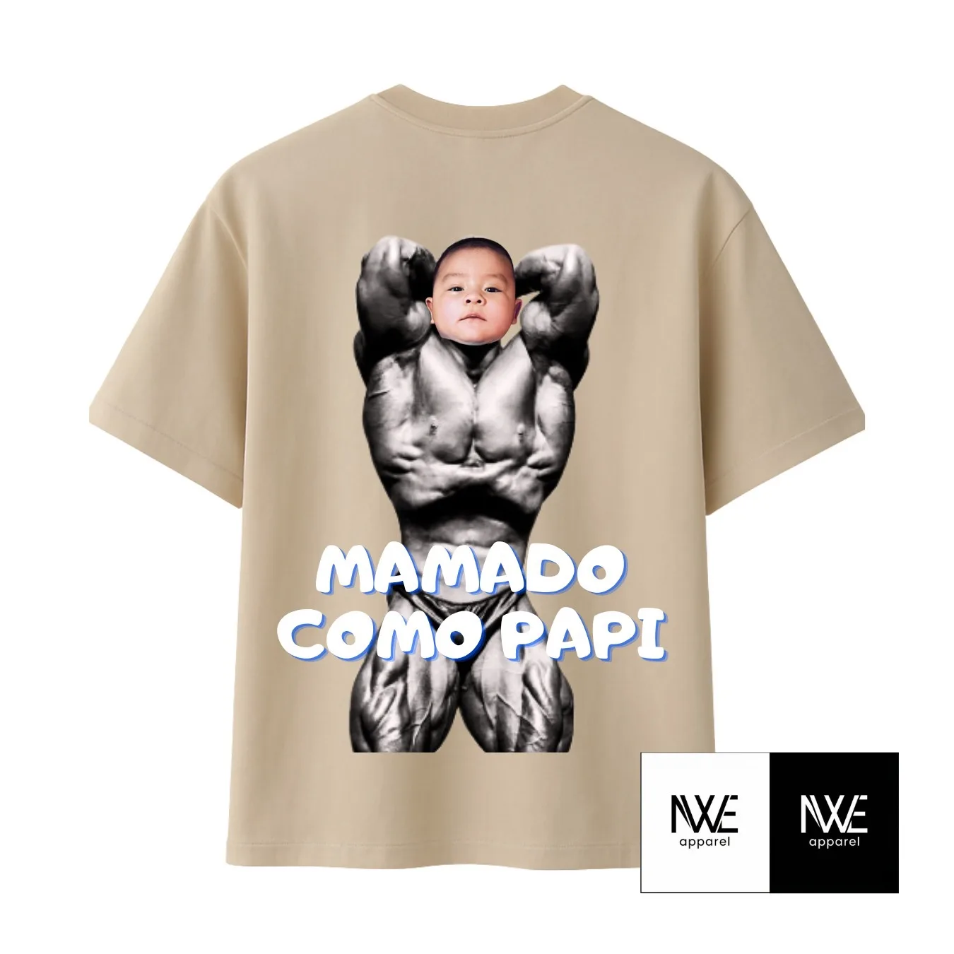 Playera Noah's Daddy Mamado Como Papi Oversize — diseño "Mamado como papi"